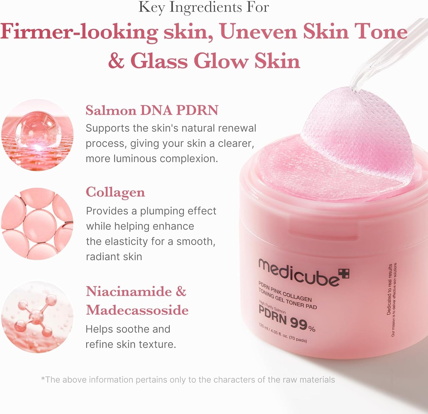 medicube - PDRN Pink Collagen Toning Gel Toner Pad