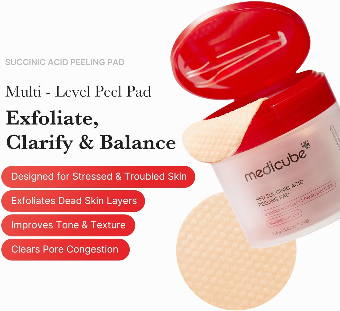 Medicube Red Succinic Acid Panthenol Pads