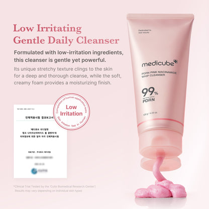 medicube pdrn pink niacinamide whip cleanser