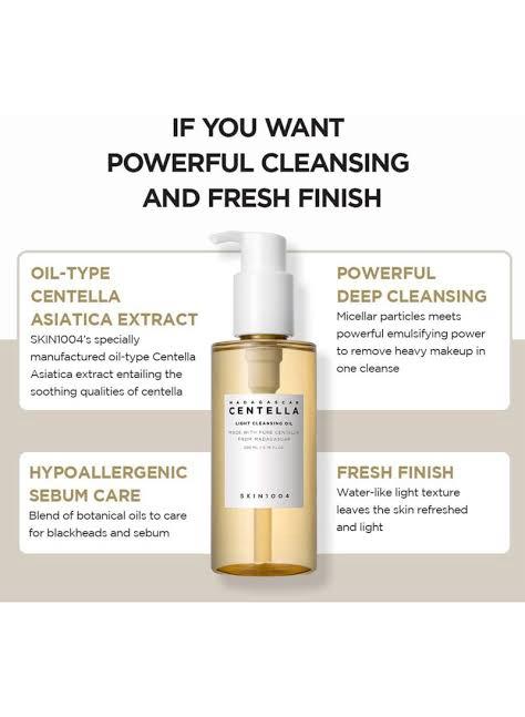 Madagascar centella light cleansing oil skin