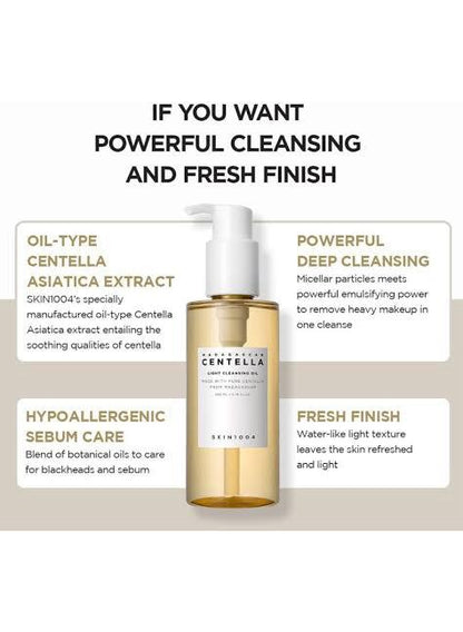 Madagascar centella light cleansing oil skin